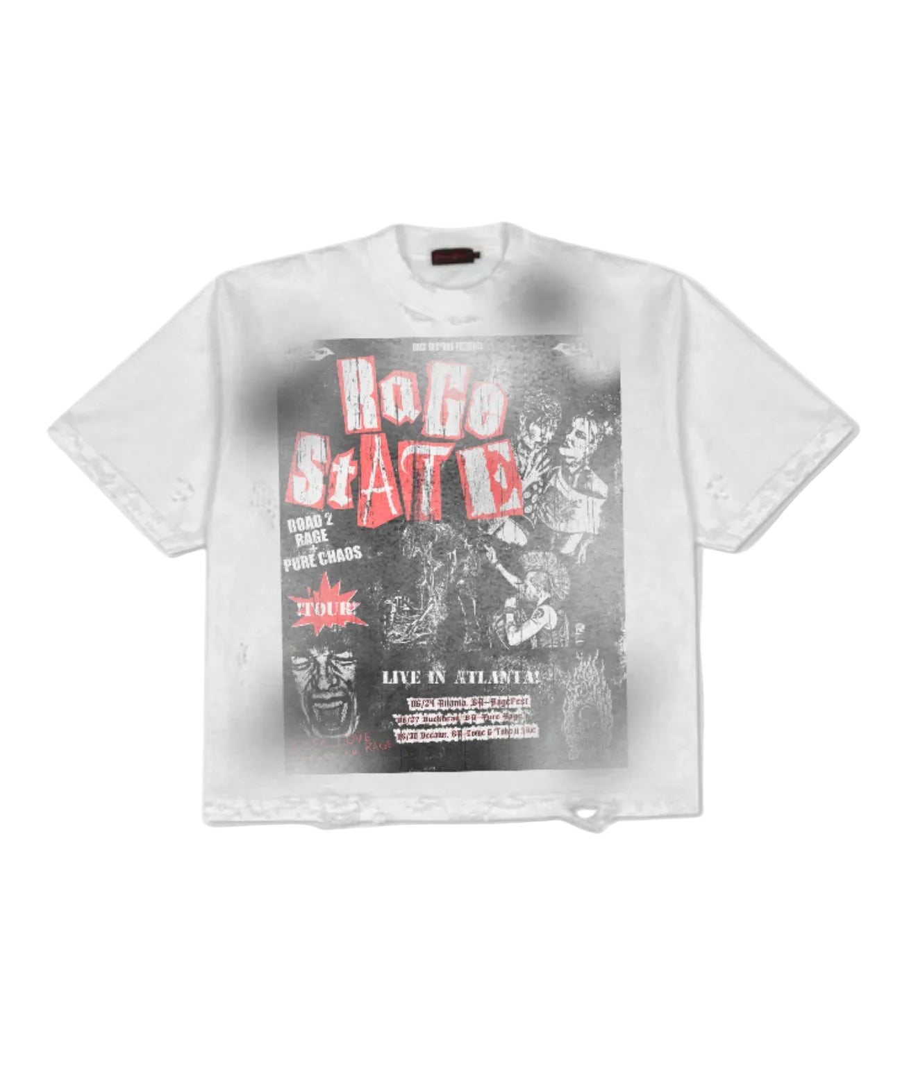 rage state "punkazine" tee " white