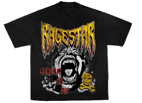 Rage studios “scream or die” tee