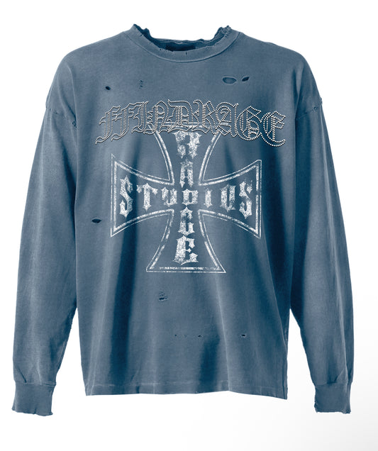 Washed blue "FFINDRAGE" long sleeve